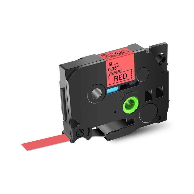 Printerinks Black/Red Compatible Brother Tze-421 P-Touch Label Tape ( 9Mm X 8M) On
