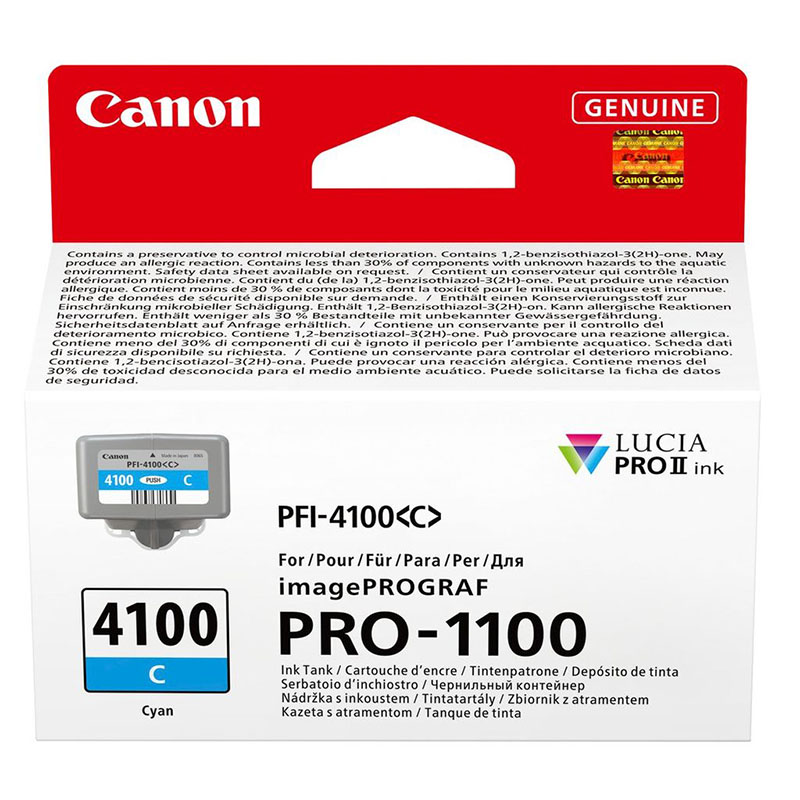 Canon Cyan Pfi-4100C Original Ink Cartridge