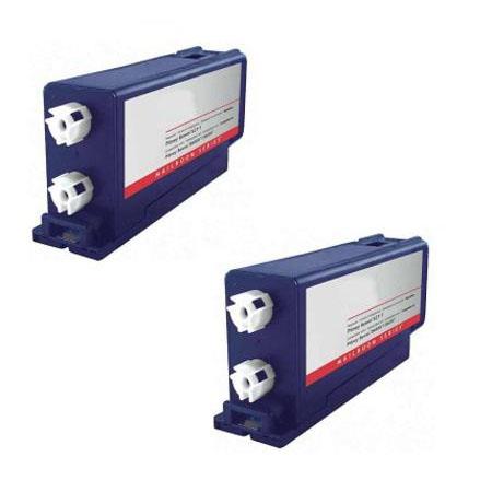 Printerinks Multicolor Compatible Pitney Bowes 620-1Sb Blue Ink Cartridges (2 Pack) Twin Pack