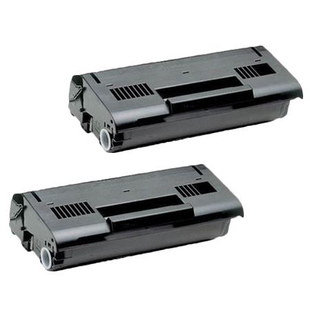 Printerinks Multicolor Compatible Epson S051020 Black Toner Cartridges (2 Pack) Twin Pack