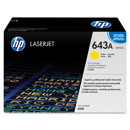 Hp Yellow Colour Laserjet 643A Original Toner Cartridge With Coloursphere Toner (Q5952a)