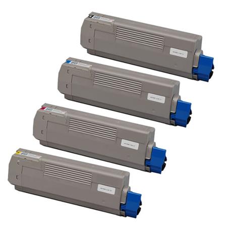 Printerinks Multicolor Compatible Oki Mc760dn Printer Toner Cartridges (4 Pack) -45396304 Multipack