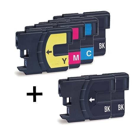 Printerinks Multicolor Compatible Brother Dcp-375Cw Printer Ink Cartridges (6 Pack) -Lc980bk Multipack