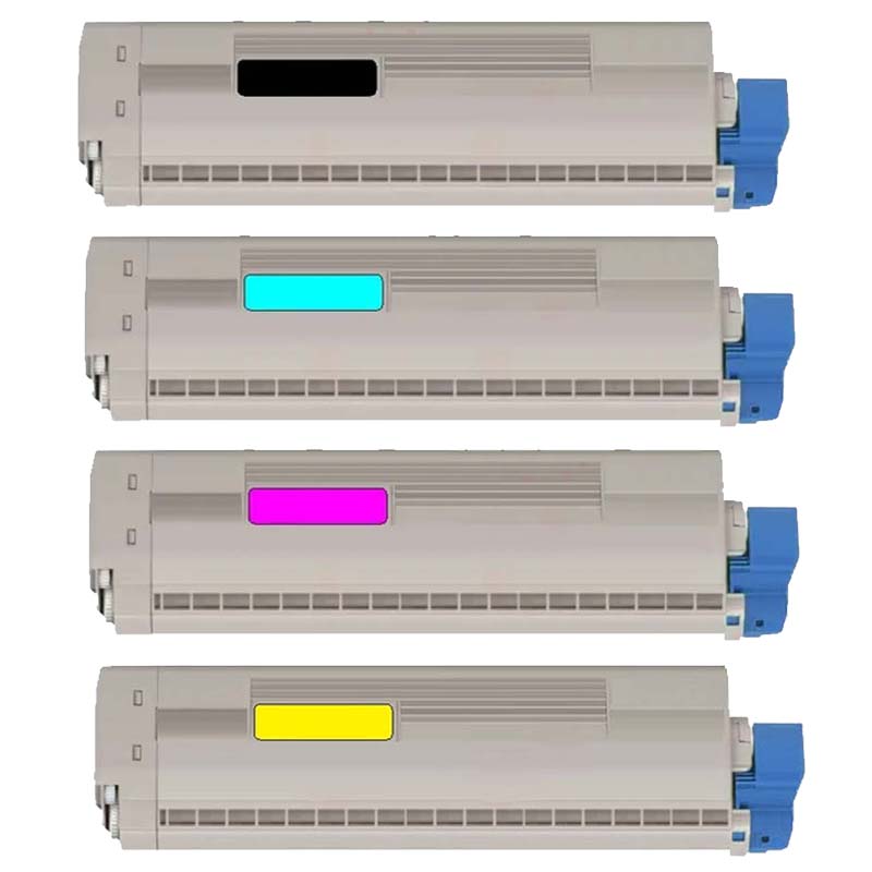 Printerinks Multicolor Compatible Oki Mc873 Printer Toner Cartridges (4 Pack) -45862840 Multipack
