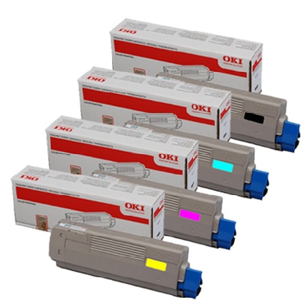 original multipack oki c610n printer toner cartridges 4 pack -44315308