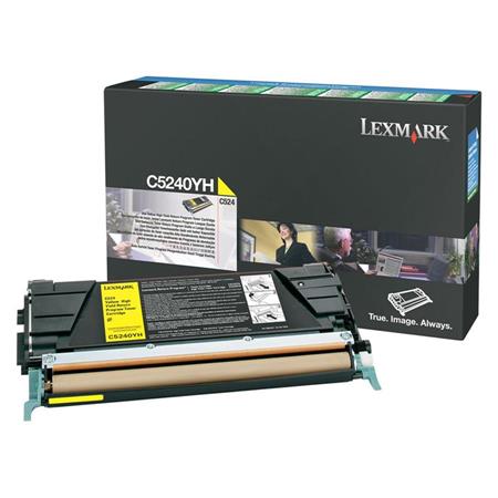 Lexmark C5240YH Original Yellow High Capacity Return Program Toner Cartridge