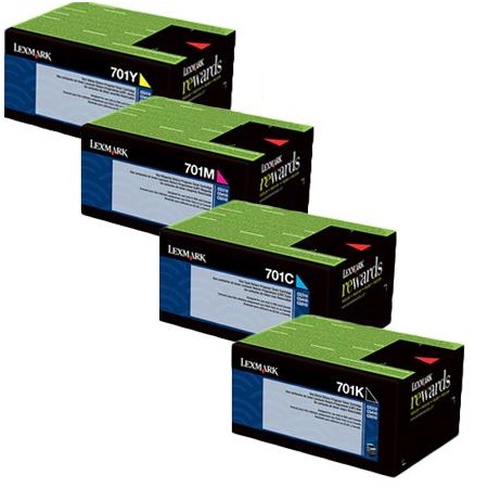original multipack lexmark cs410dtn printer toner cartridges 4 pack -70c20k0