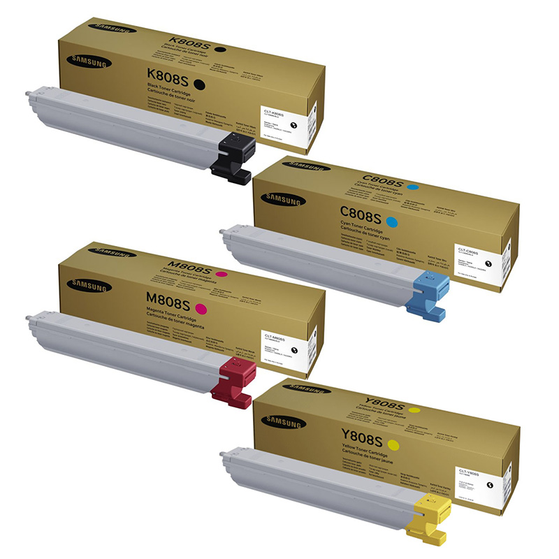 Samsung Multicolor Multixpress Smart Mx4 X4220rx Printer Toner Cartridges (4 Pack) -Clt-K808s Multipack Original