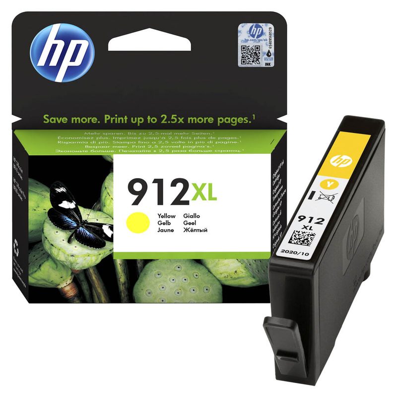 Hp Yellow 912XL Original High Capacity Ink Cartridge (3Yl83ae)