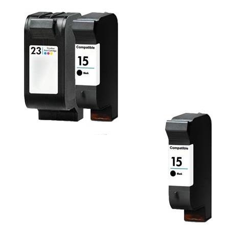 compatible multipack hp psc 500xi printer ink cartridges 3 pack -c6615de