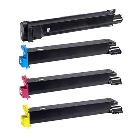 Printerinks Multicolor Compatible Konica Minolta Bizhub C200 Printer Toner Cartridges (4 Pack) -Tn214k Multipack