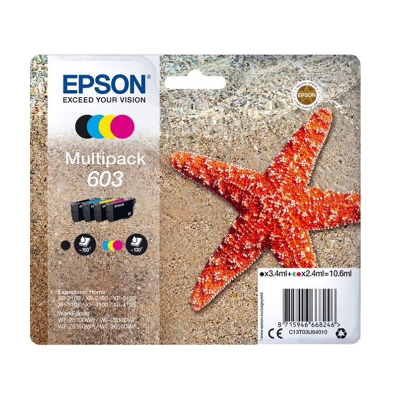 Epson 603 Starfish Genuine , 4-Colours Multipack Ink Cartridges - Image 28