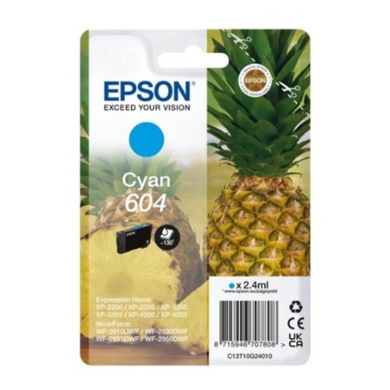 Genuine Epson Pineapple 604 Cyan Ink Cartridge T10G2 C13T10G24010, Vacuum Sealed - Image 17