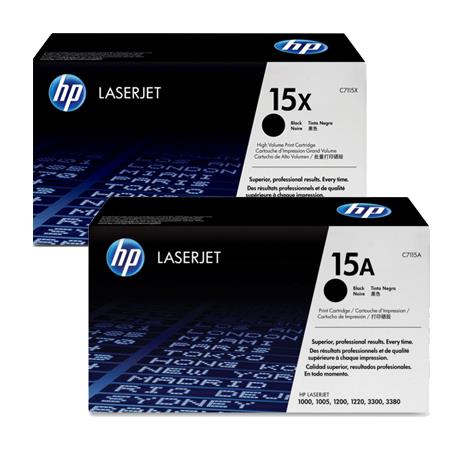 original multipack hp laserjet 1200se printer toner cartridges 2 pack -c7115x