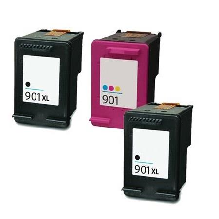 compatible multipack hp officejet j4524 printer ink cartridges 3 pack -cc654ae