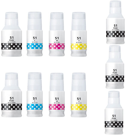Printerinks Multicolor Compatible Canon Pixma G3570 Printer Ink Cartridges (11 Pack) -4529C001 Multipack