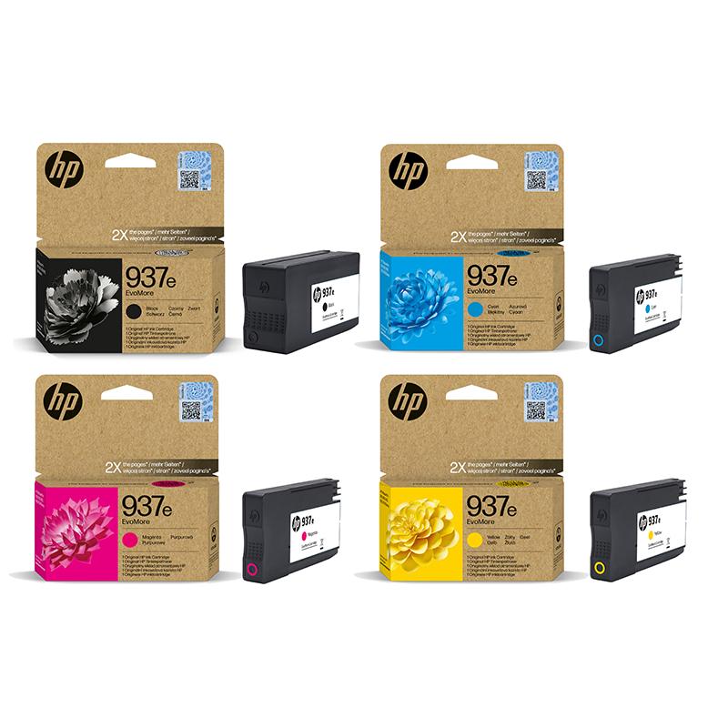 Hp Multicolor Officejet Pro 9130B Printer Ink Cartridges (4 Pack) -4S6w9ne Multipack Original
