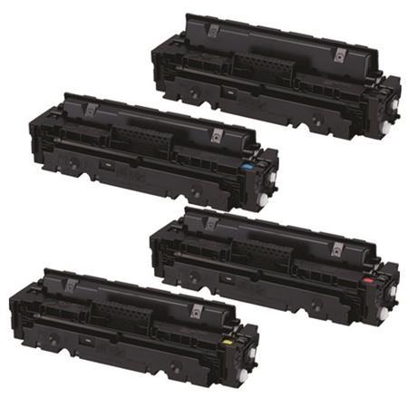 Printerinks Multicolor Compatible Canon 054Hbk/Hc/Hm/Hy Full Set High Capacity Toner Cartridges (4 Pack) Multipack