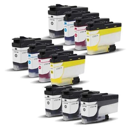 Printerinks Multicolor Compatible Brother Mfc-J6947dw Printer Ink Cartridges (11 Pack) -Lc3237bk Multipack