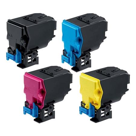 Printerinks Multicolor Compatible Konica Minolta Bizhub C25 Printer Toner Cartridges (4 Pack) -A0x5153 Multipack