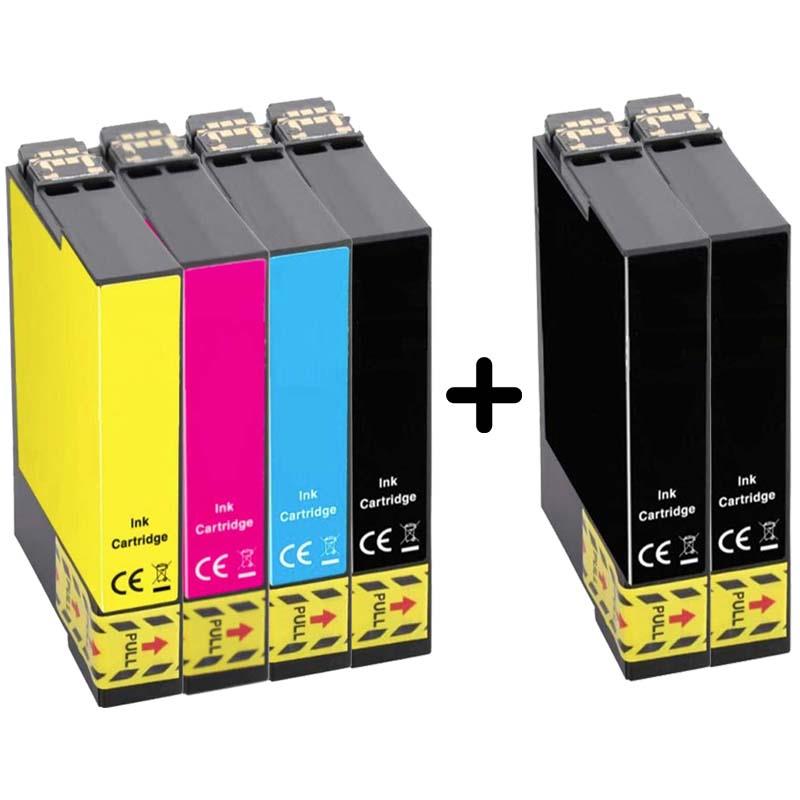 Printerinks Multicolor Compatible Epson Workforce Wf-2960 Printer Ink Cartridges (6 Pack) -T09r14010 Multipack