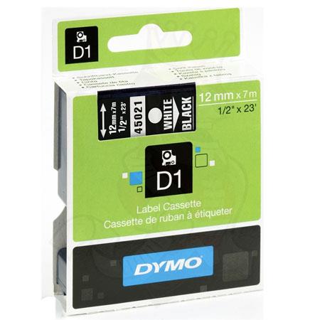 Dymo White/Black 45021 (S0720610) Original Label Tape (12Mm X 7M) On