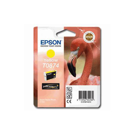 Epson Yellow T0874 (T087440) Original Ink Cartridge (Flamingo)