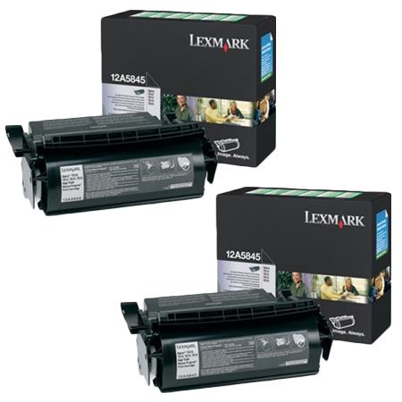 Lexmark Multicolor Optra T612n Printer Toner Cartridges (2 Pack) -12A5845 Multipack Original