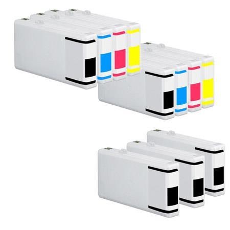 Printerinks Multicolor Compatible Epson Workforce Pro Wp-4525Dnf Printer Ink Cartridges (11 Pack) -C13t70114010 Multipack