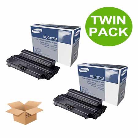 original multipack samsung ml-3470nd printer toner cartridges 2 pack -ml-d3470a