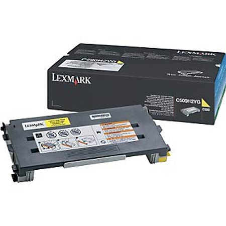 Lexmark Yellow C500h2yg Original High Capacity Toner Cartridge