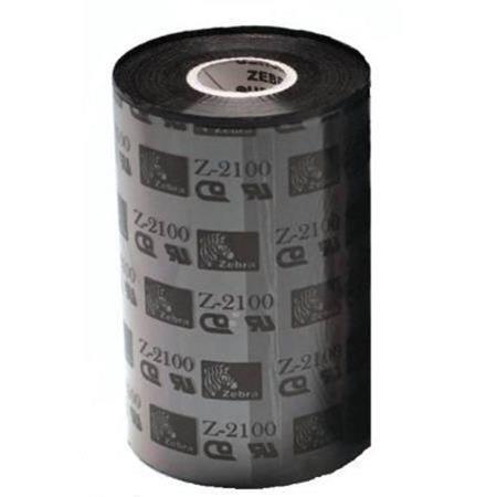 zebra 02100bk15645 original wax printer ribbon 2100 156mm x 450m
