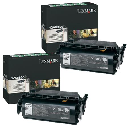 Lexmark 12A6865 Black Original Toners Twin Pack (2 Pack)
