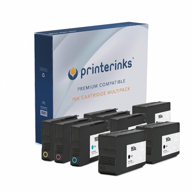 Printerinks Multicolor Compatible Hp Officejet Pro 7730 All-In-One Printer Ink Cartridges (9 Pack) -L0s70ae Multipack