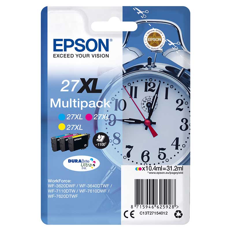 Epson Multi Colour 27XL (T2715) Original High Capacity Ink Cartridges Multipack - Image 3
