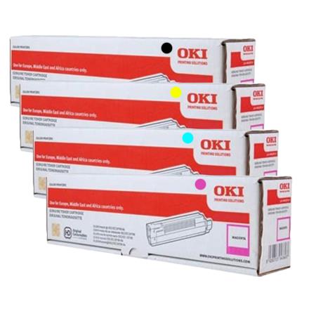 Oki Multicolor Mc873 Printer Toner Cartridges (4 Pack) -45862840 Multipack Original