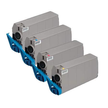 compatible multipack oki c7000 printer toner cartridges 4 pack -41304212