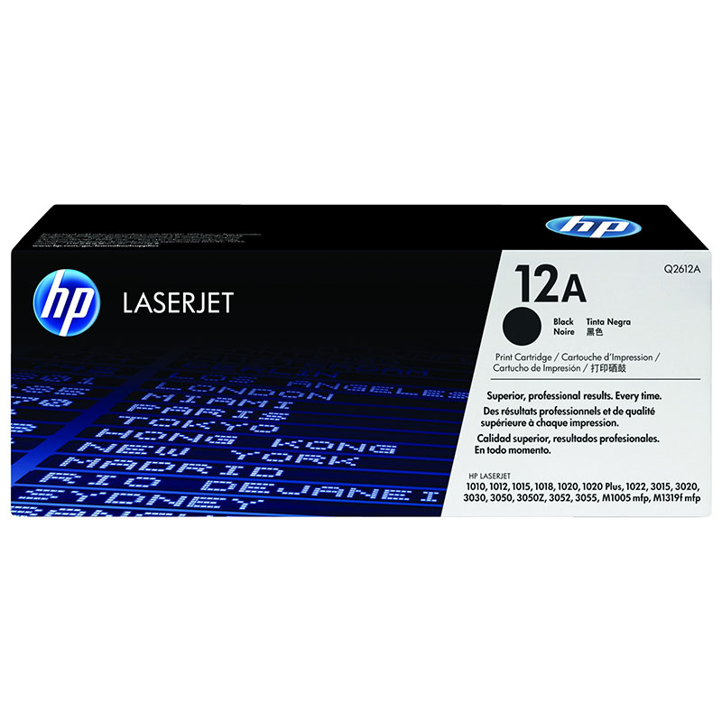 Hp Black Laserjet 12A Original Standard Capacity Toner Cartridge (Q2612a)