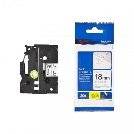Brother Black/White Tze-Se4 Original P-Touch Label Tape (18Mm X 8M) On