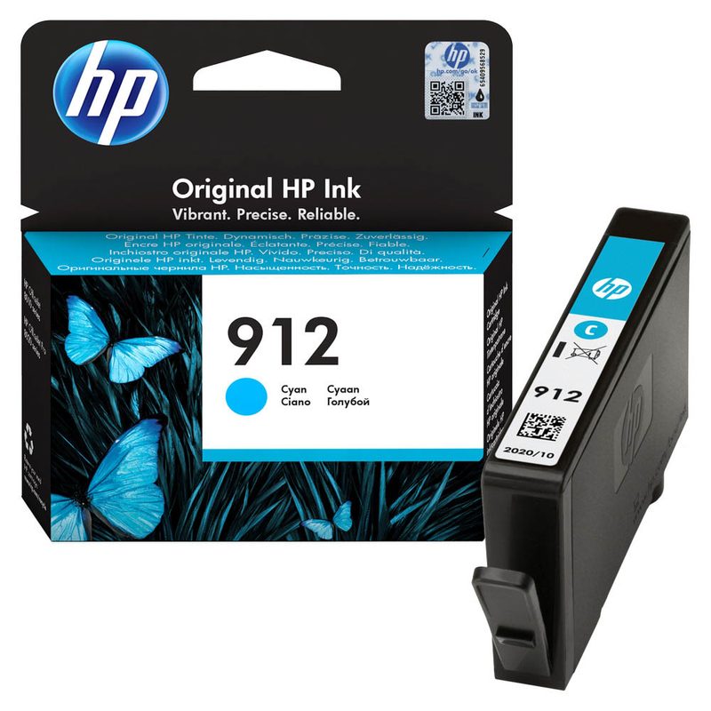 Hp Cyan 912 Original Standard Capacity Ink Cartridge (3Yl77ae)