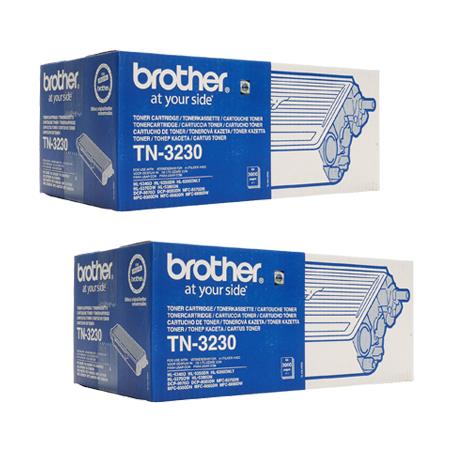 original multipack brother hl-5370dwt printer toner cartridges 2 pack -tn3230