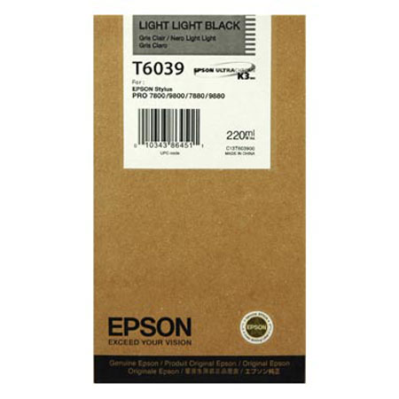 Original Epson T6039 High Capacity Light Black Ink Cartridge (C13T603900) - Image 9