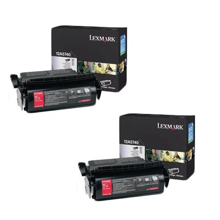 Lexmark Multicolor Optra T610 Printer Toner Cartridges (2 Pack) -12A5740 Multipack Original