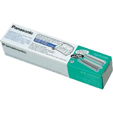 panasonic kx-fa55x black original ink film ribbon - twin pack
