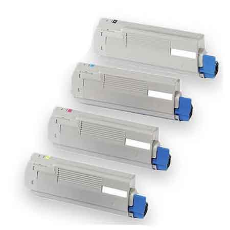 Oki Multicolor 43865708/43872305 Full Set Original Toners (4 Pack)