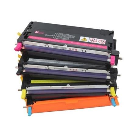 Printerinks Multicolor Compatible Xerox Phaser 6180 Printer Toner Cartridges (4 Pack) -113R00726 Multipack