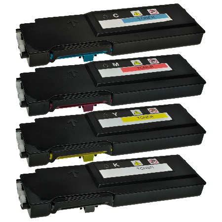 compatible multipack dell c2660dn printer toner cartridges 4 pack -593-bbbu