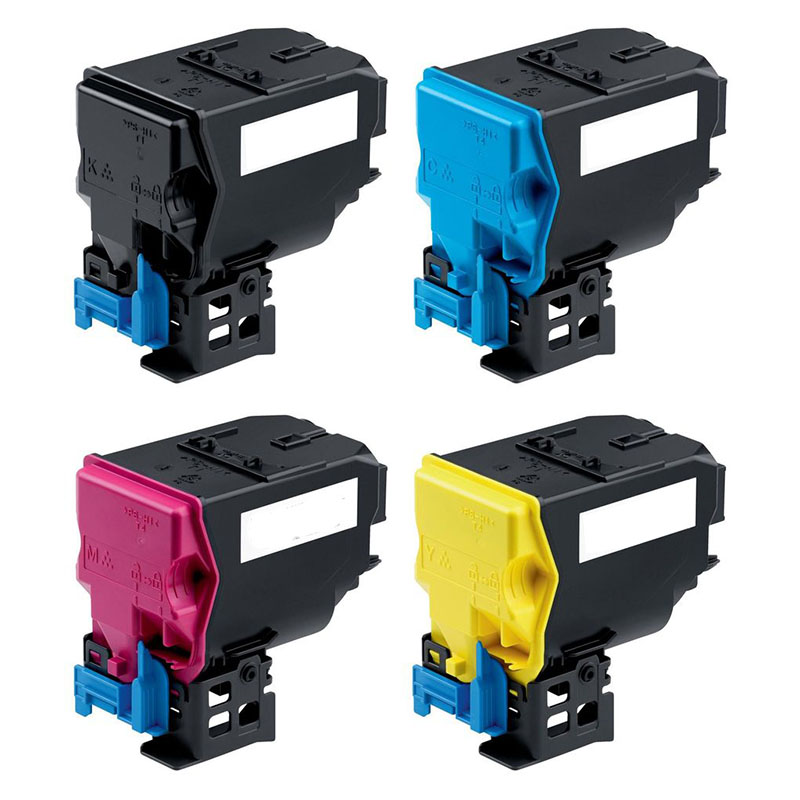 Printerinks Multicolor Compatible Konica Minolta Bizhub C35 Printer Toner Cartridges (4 Pack) -A0x5152 Multipack
