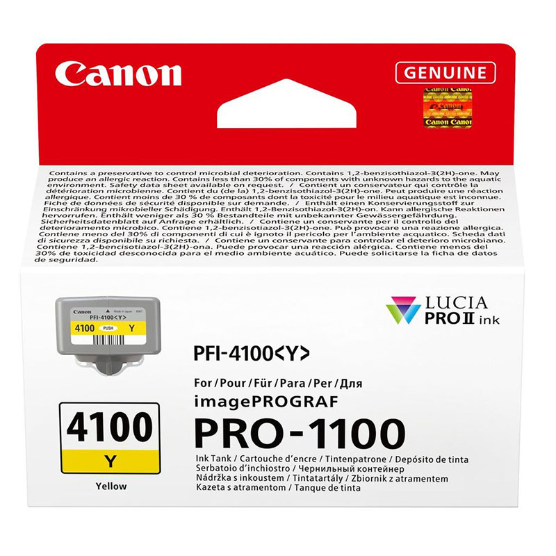 Canon Yellow Pfi-4100Y Original Ink Cartridge