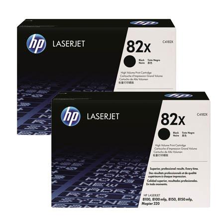 original multipack hp laserjet 8150hn printer toner cartridges 2 pack -c4182x